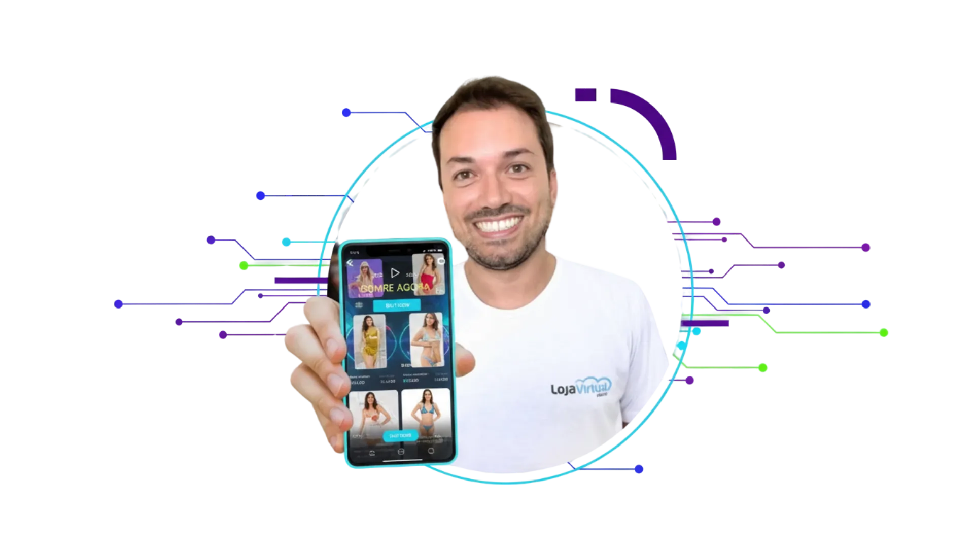imagem principal para criar Loja Virtual, plataforma de ecommerce, site de vendas e lojas virtuais