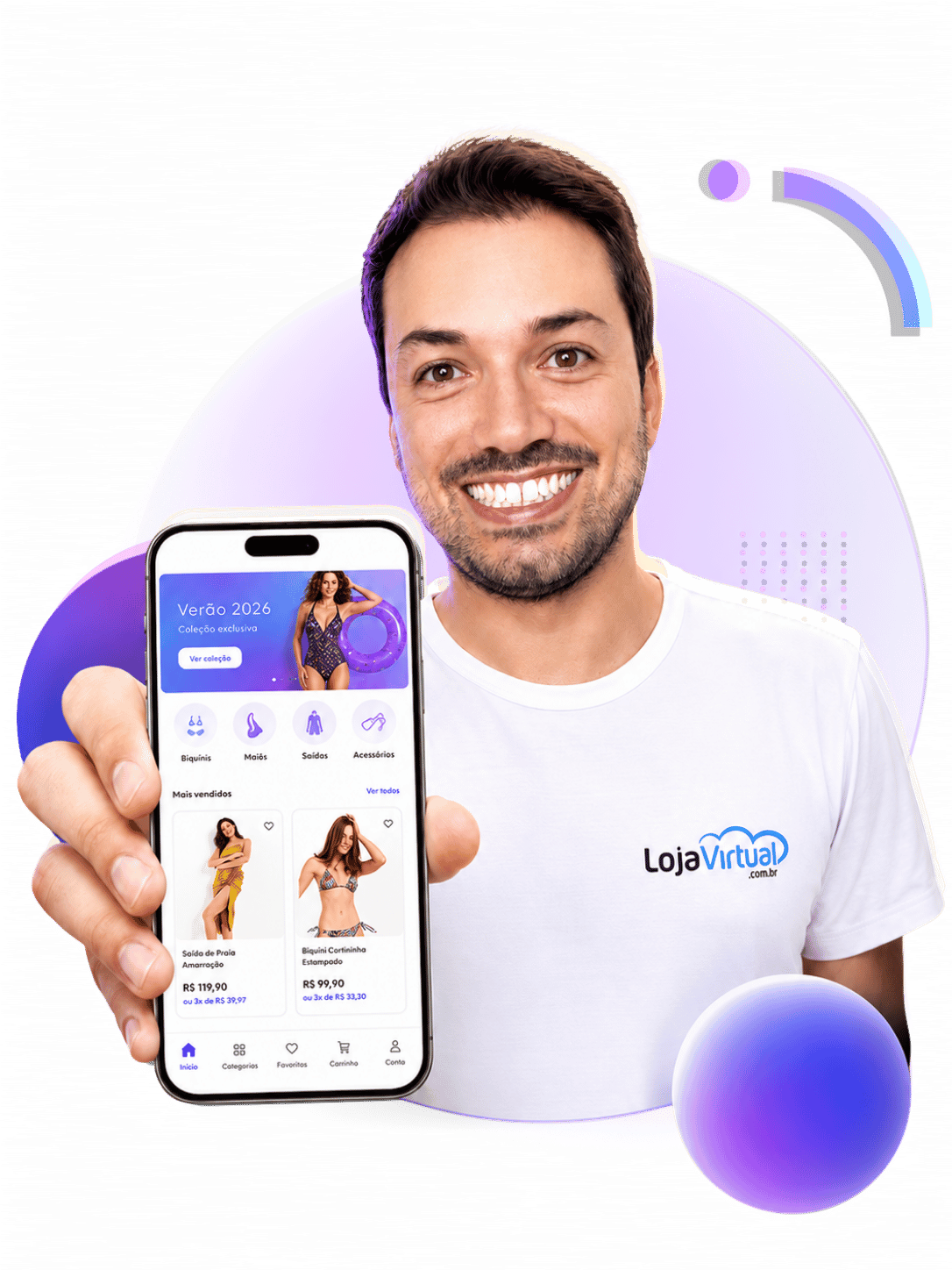 imagem principal para criar Loja Virtual, plataforma de ecommerce, site de vendas e lojas virtuais